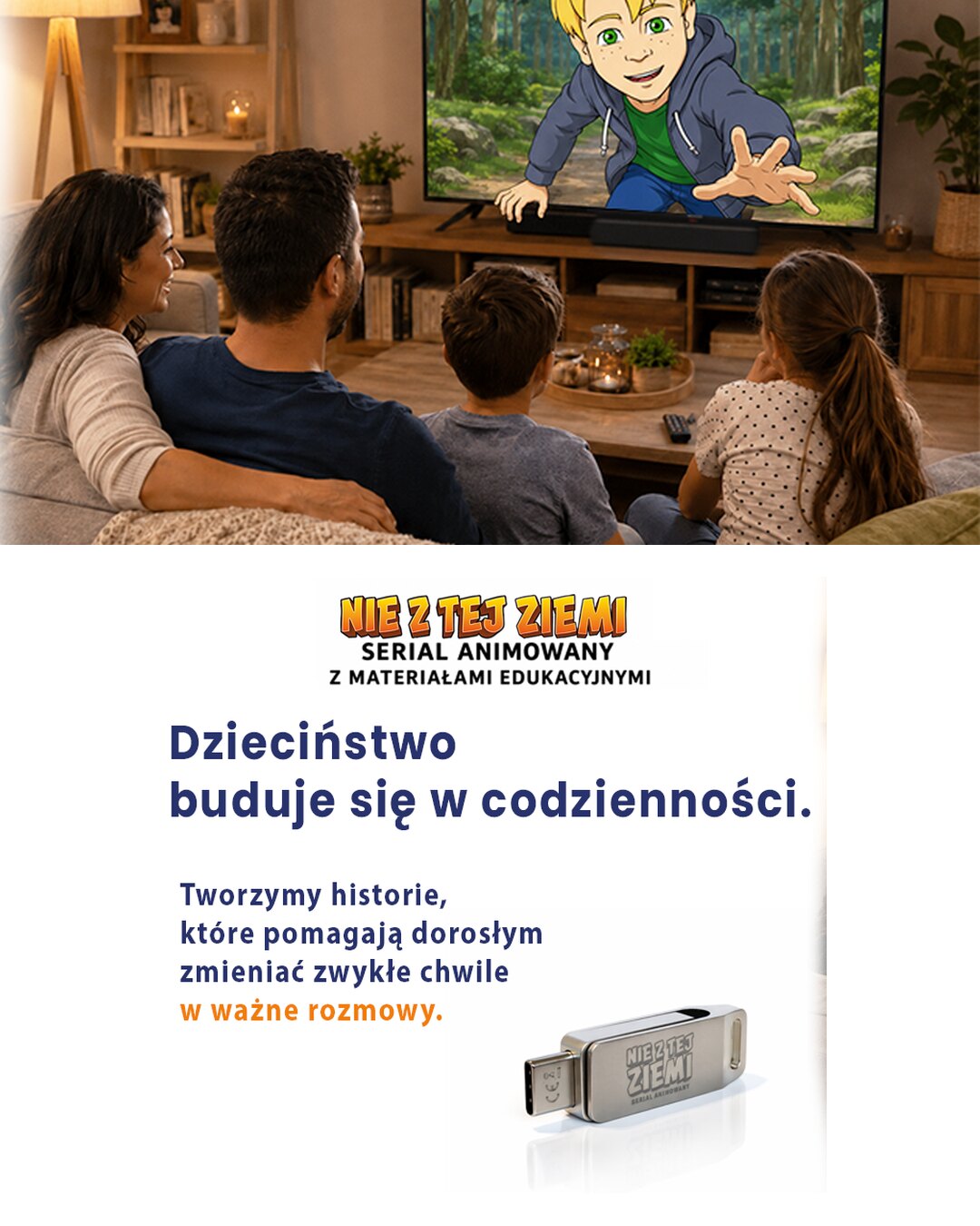 Serial animowany Nie z Tej Ziemi na pendrive – wartościowe historie dla dzieci 6–12 lat, dla rodziny i na lekcję