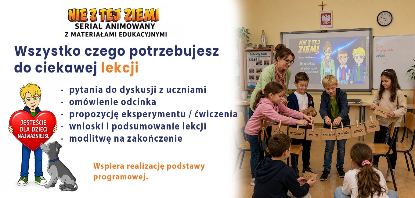 Serial animowany Nie z Tej Ziemi na pendrive – wartościowe historie dla dzieci 6–12 lat, dla rodziny i na lekcję